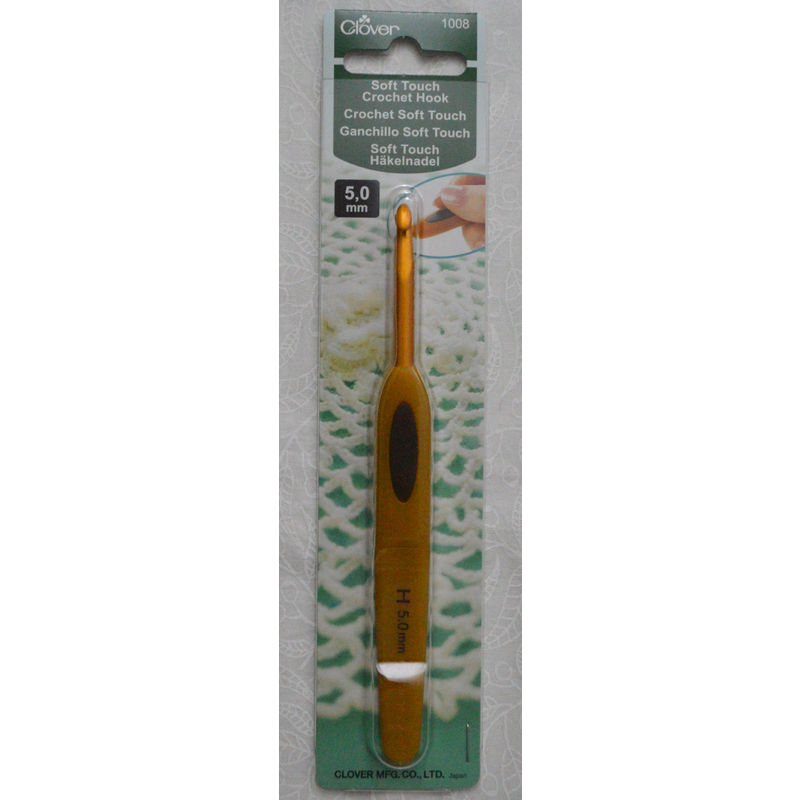 Clover Soft Touch Crochet Hook, Ideal Shape Handle, 5.00mm #1008