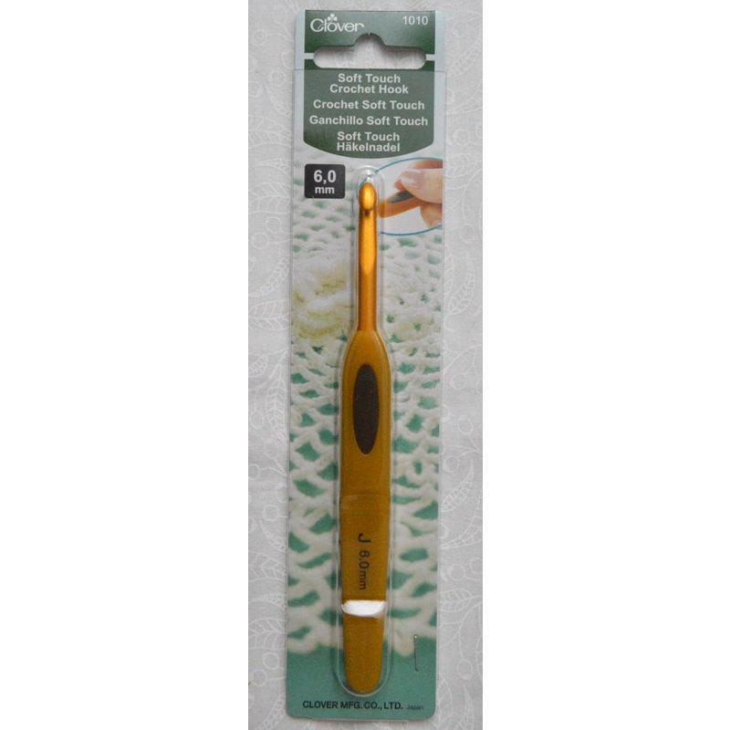 Clover Soft Touch Crochet Hook, Ideal Shape Handle, 6.00mm #1010