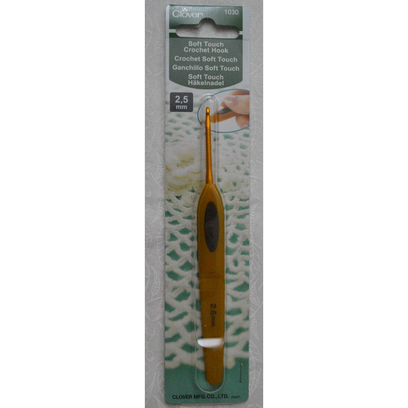 Clover Soft Touch Crochet Hook, Ideal Shape Handle, 2.50mm #1030