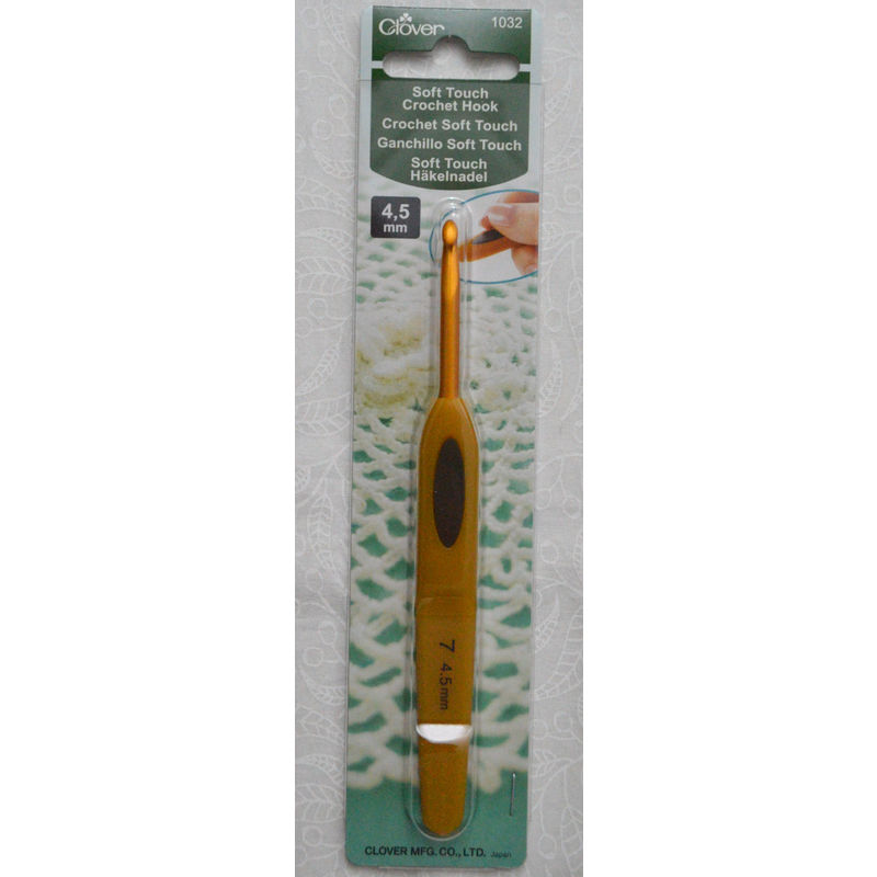 Clover Soft Touch Crochet Hook, Ideal Shape Handle, 4.50mm #1032