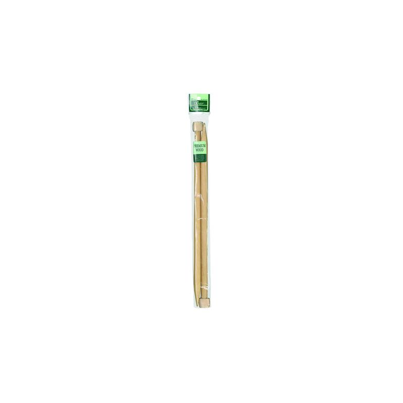 Clover 40cm #19 (15.0mm) Premium Wood Knitting Needles (Art. 3019)
