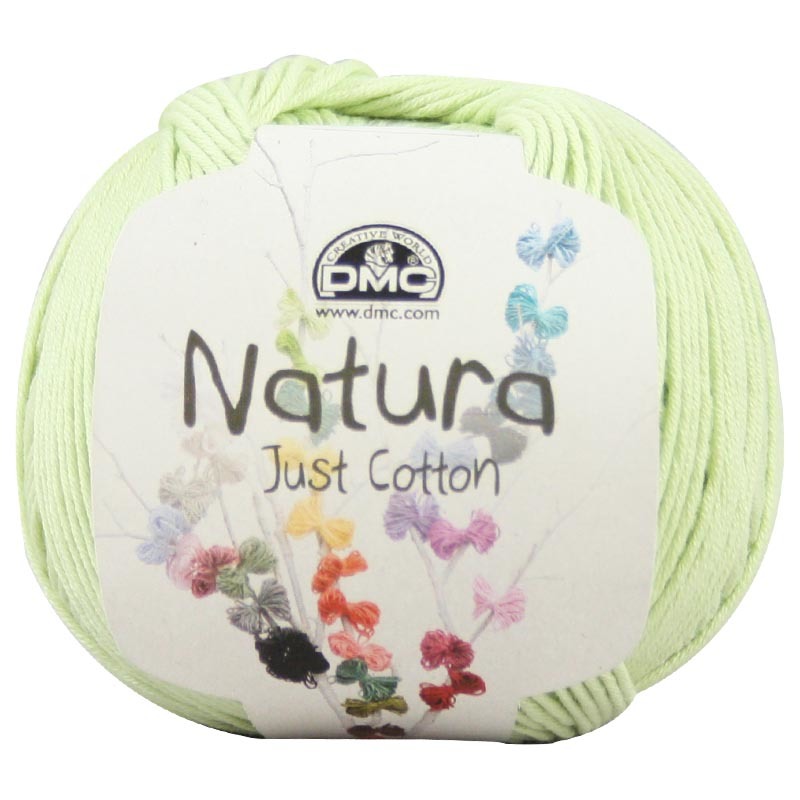 DMC Natura N12 LIGHT GREEN, 100% Cotton 4 Ply Crochet & Knitting Yarn, 50g Ball