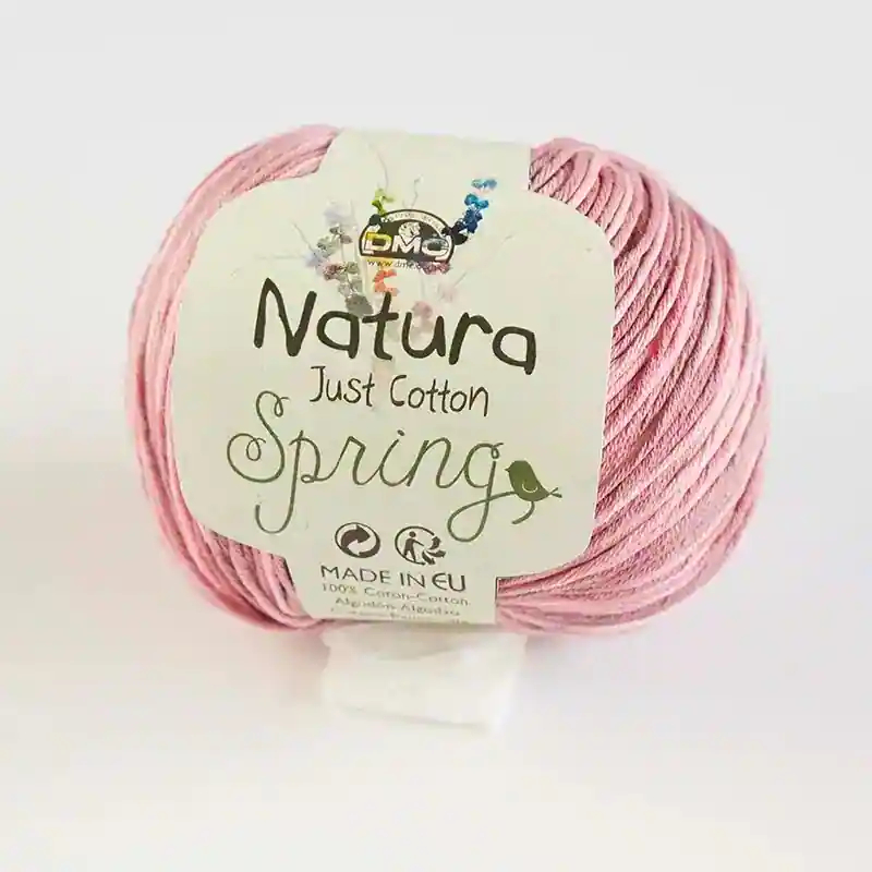 DMC Natura Spring 100% Cotton 4 Ply Crochet & Knitting Yarn, 50g Ball, Colour 404, Azalee
