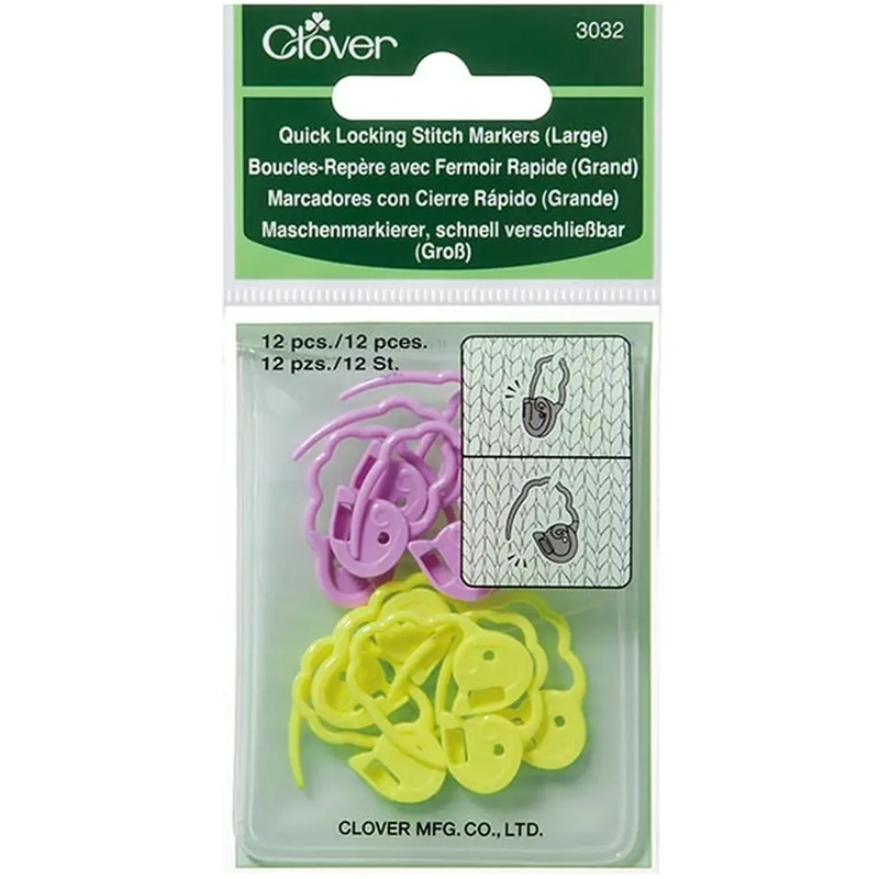 Clover Large Quick Locking Stitch Markers (3032)