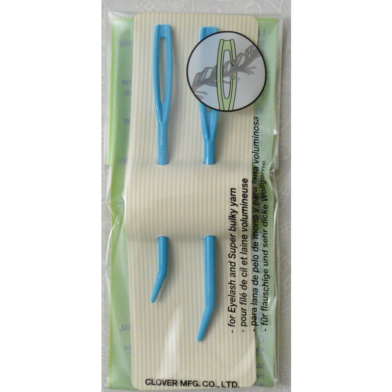 Clover Jumbo Tapestry Needle Set, 2 Needles Per Pack, Plastic Large Eye