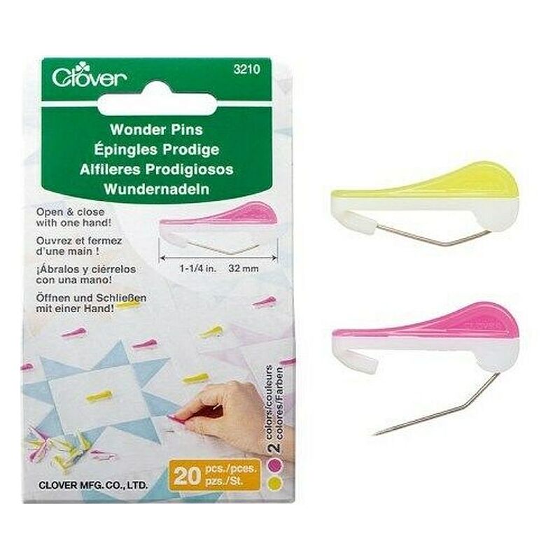 Clover Wonder Pins For Quilt Basting, Pack of 20