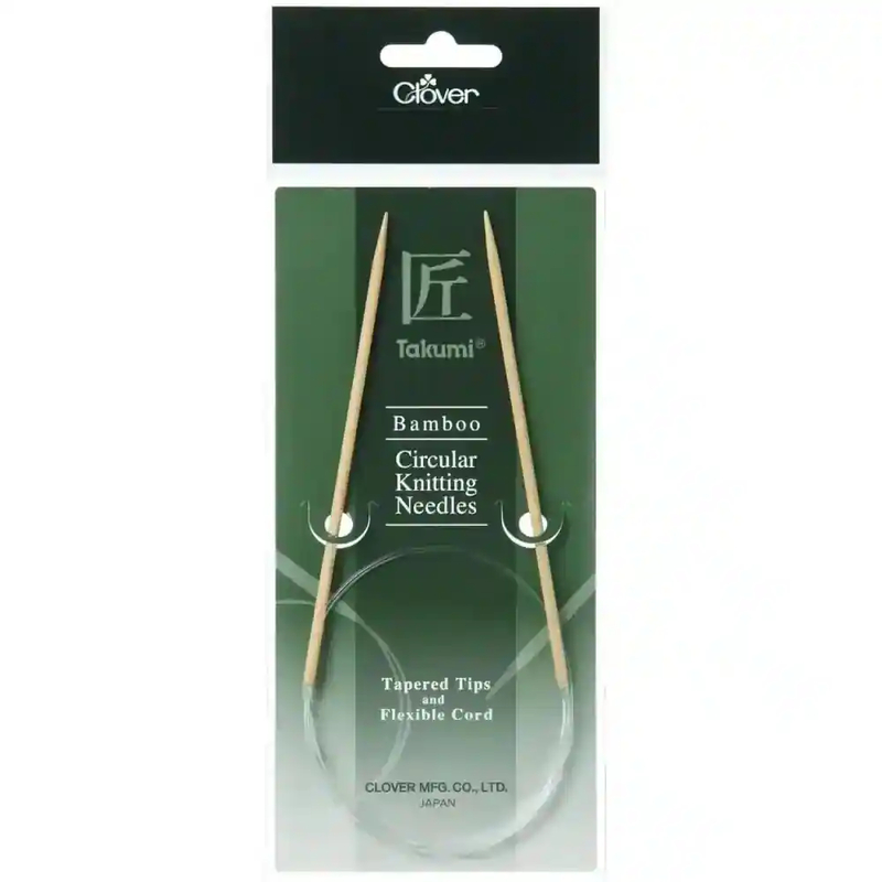 Clover 60cm x 6.00mm Takumi Bamboo Circular Knitting Needle (AKA Knitting Pin)