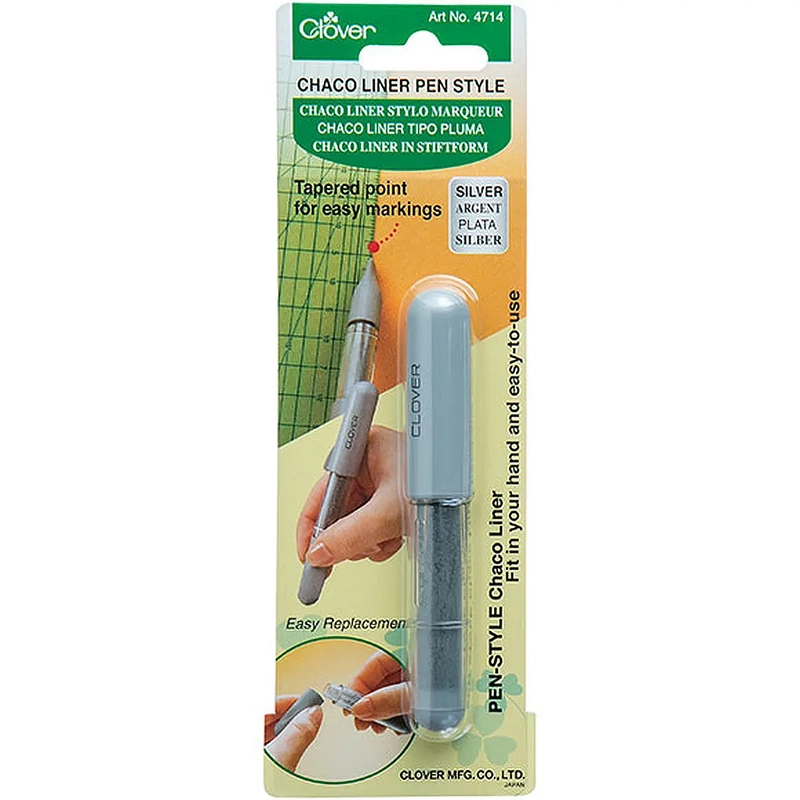 Clover Chaco Tapered Point Liner Pen, SILVER (4714)