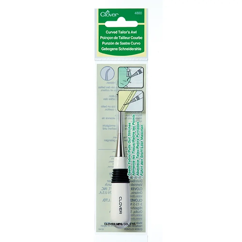 Clover Curved Tailor’s Awl 4880/W, With Safety Cover