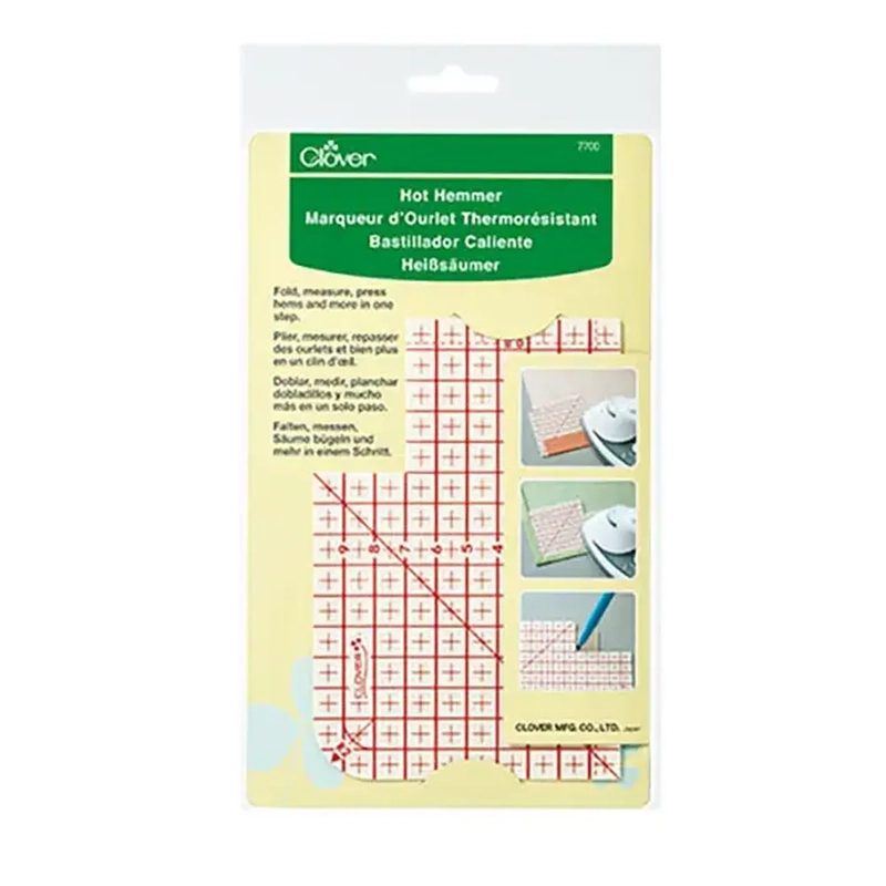 Clover Hot Hemmer 7700 Square, Measure Mark Fold Press