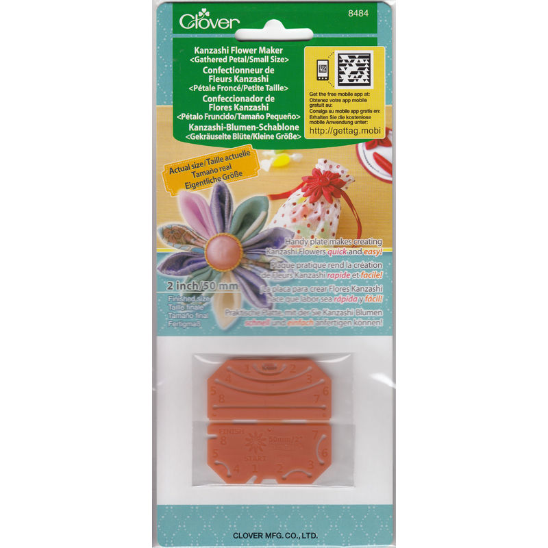 Clover Kanzashi Flower Maker, Gathered Petal, Small Size 50mm, Make Flowers Quick & Easy