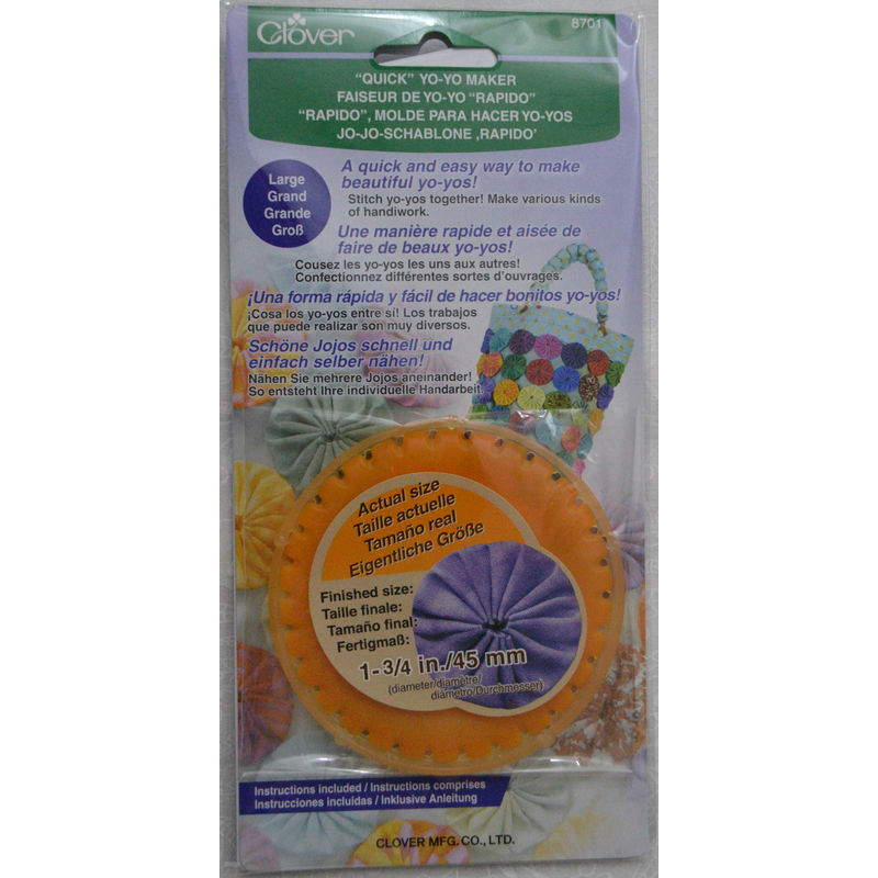Clover Yo-Yo Maker, Create Beautiful Gathers, #8701, Large 45mm (1.75")