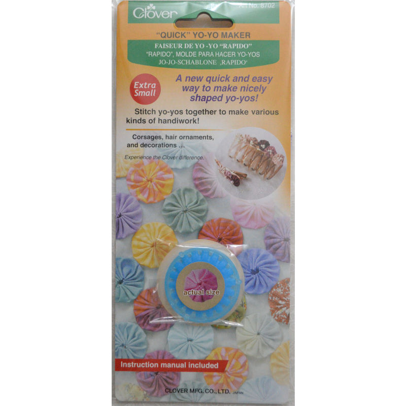 Clover Yo-Yo Maker, Create Beautiful Gathers, #8702, Extra Small 17mm (0.75")