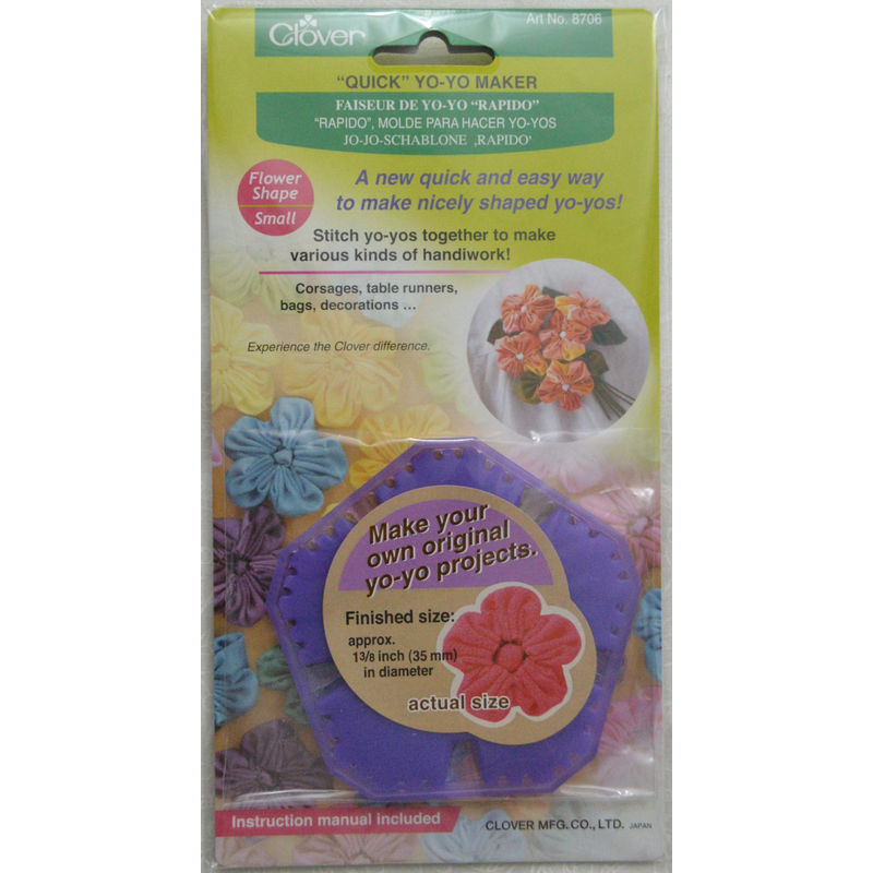 Clover Yo-Yo Maker, Create Beautiful Flower Shape Gathers, #8706, Small 35mm