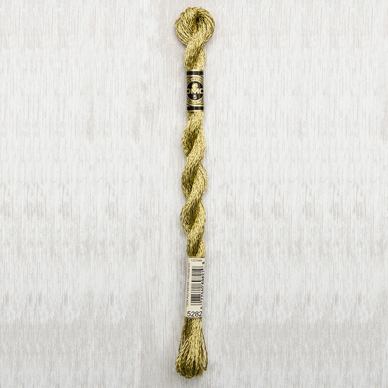DMC Perle Metallic Size 5 Thread, 25m Skein, Colour 5282 GOLD