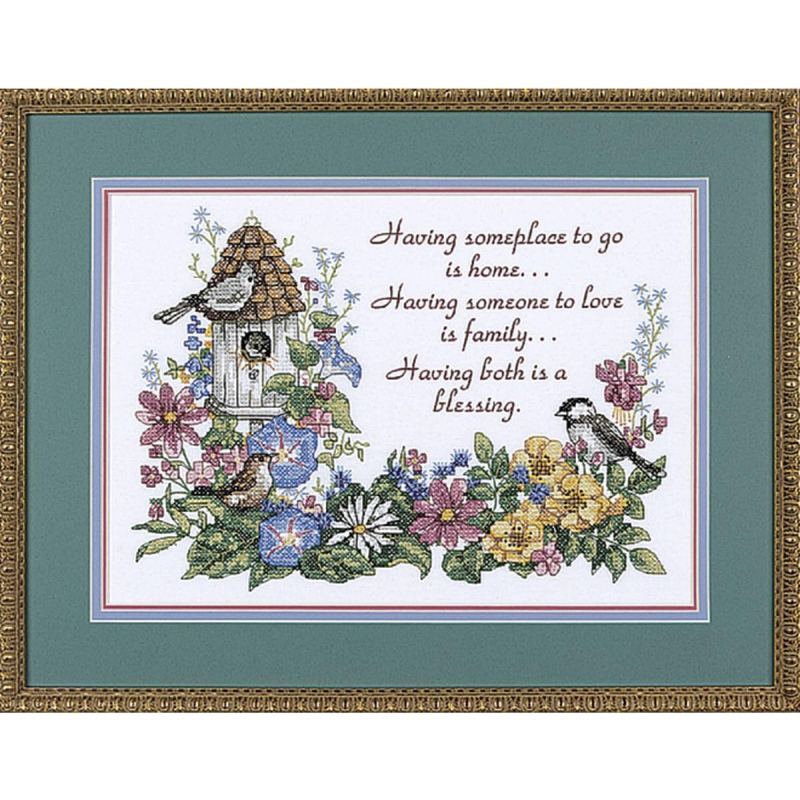 FLOWERY VERSE Stamped Cross Stitch Kit 3160