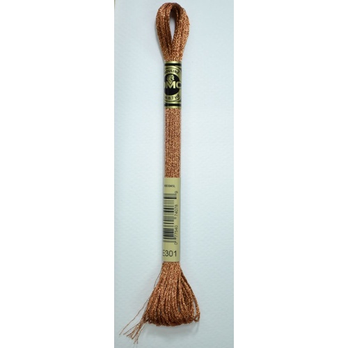 DMC Light Effects Thread, E301 COPPER Embroidery Floss, 8m Skein