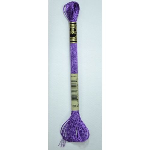 DMC Light Effects Thread, E3837 PURPLE RUBY Embroidery Floss, 8m Skein