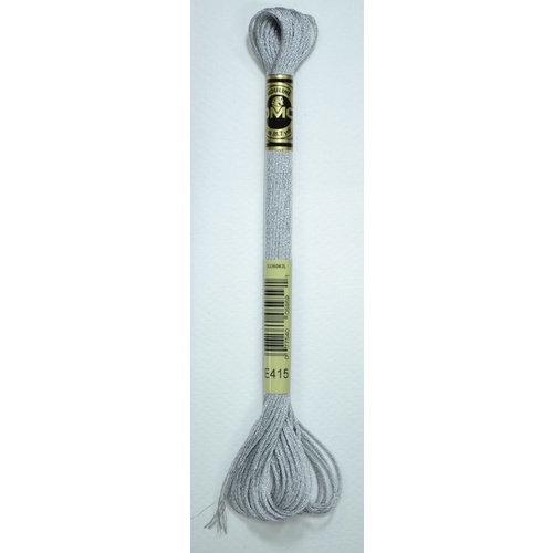 DMC Light Effects Thread, E415 PEWTER Embroidery Floss, 8m Skein