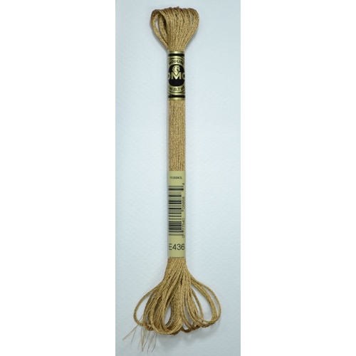 DMC Light Effects Thread, E436 GOLDEN OAK Embroidery Floss, 8m Skein