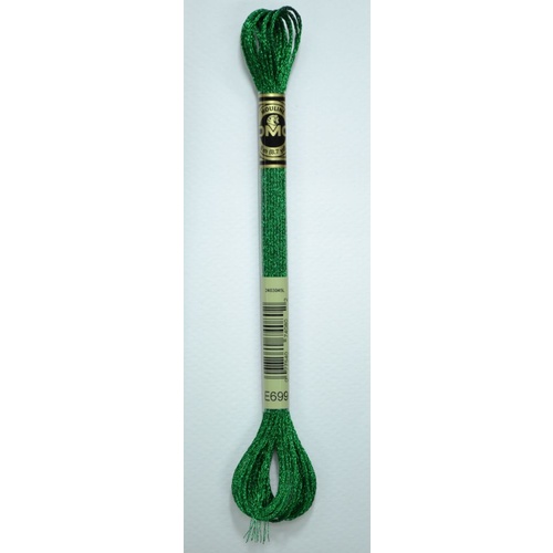 DMC Light Effects Thread, E699 GREEN EMERALD Embroidery Floss, 8m Skein