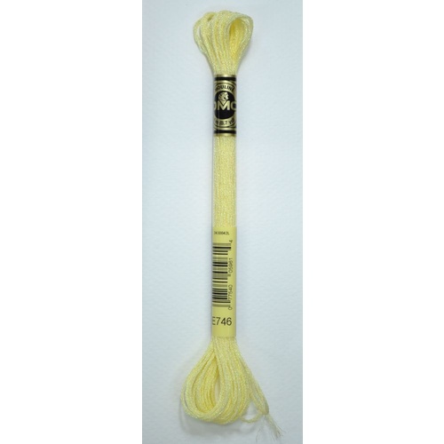 DMC Light Effects Thread, E746 CREAM Embroidery Floss, 8m Skein