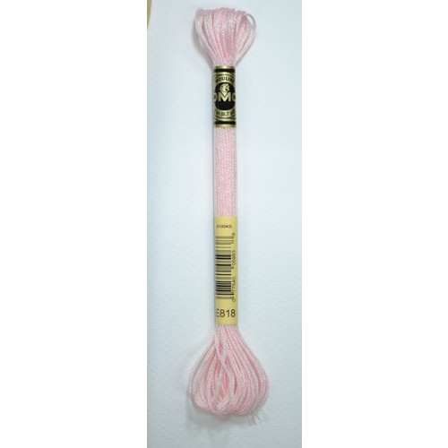 DMC Light Effects Thread, E818 SOFT PINK Embroidery Floss, 8m Skein