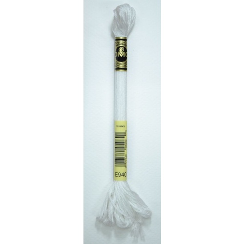 DMC Light Effects Thread, E940 Glow In The Dark White Embroidery Floss, 8m Skein