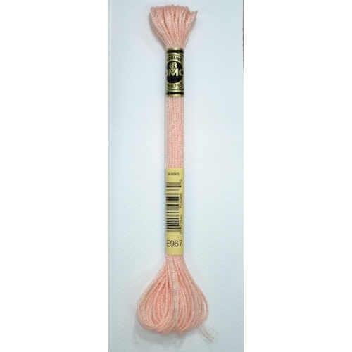 DMC Light Effects Thread, E967 Soft Peach Embroidery Floss, 8m Skein