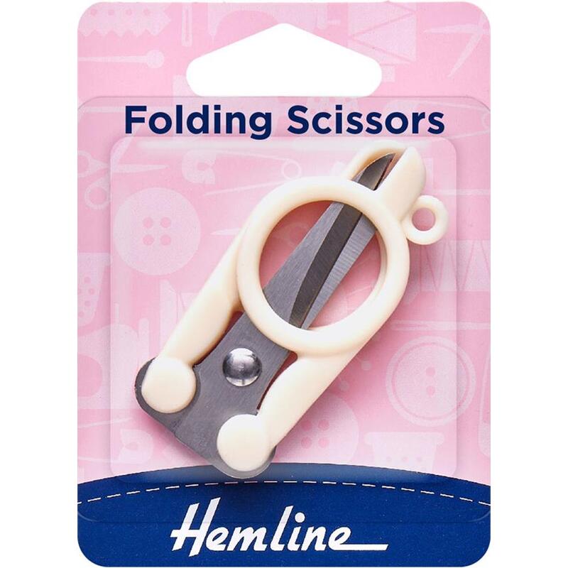 Hemline Folding Scissors, For Travelling, Keyring, Purse or Glovebox