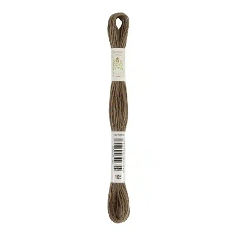DMC #105 TOASTED CATECHU Eco Vita Organic Wool Hand Embroidery Floss 16m Skein
