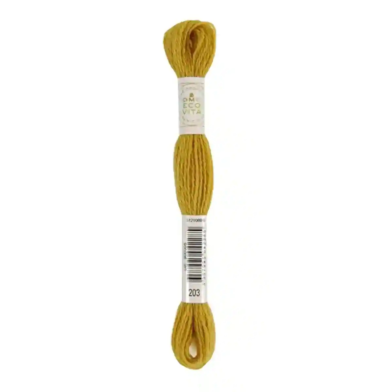 DMC #203 LEMON SAFFLOWER Eco Vita Organic Wool Hand Embroidery Floss 16m Skein