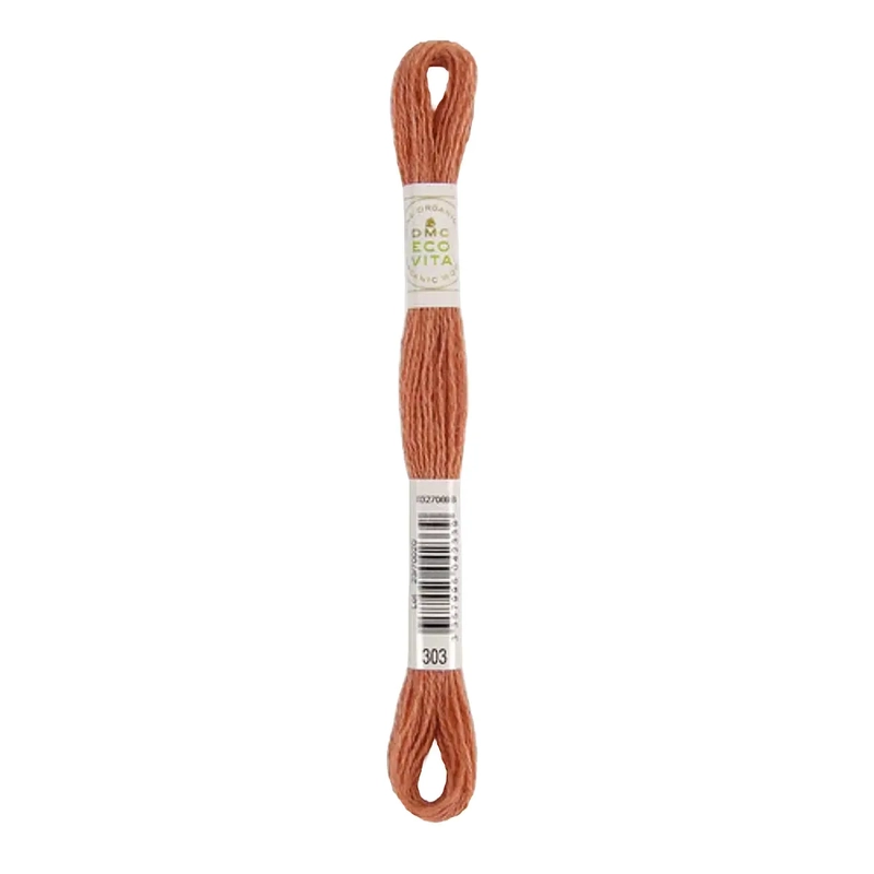 DMC #303 PAPAYA MADDER Eco Vita Organic Wool Hand Embroidery Floss 16m Skein