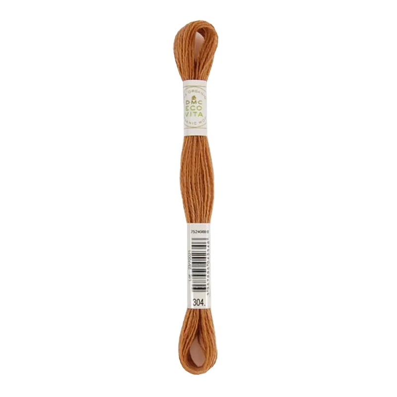 DMC #304 MANGO CUTCH Eco Vita Organic Wool Hand Embroidery Floss 16m Skein