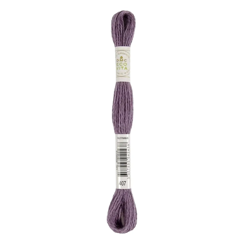 DMC #407 ASTER COCHINEAL Eco Vita Organic Wool Hand Embroidery Floss 16m Skein