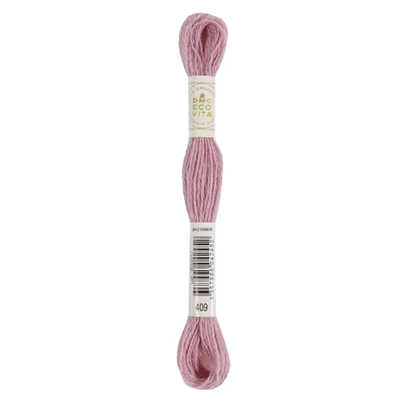 DMC #409 CLEMATIS COCHINEAL Eco Vita Organic Wool Hand Embroidery Floss 16m Skein