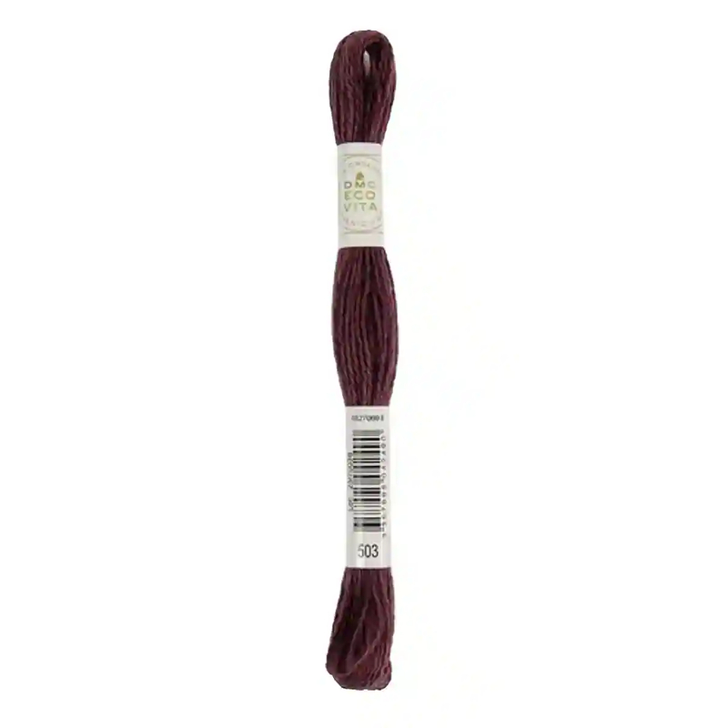 DMC #503 CARDINAL MADDER Eco Vita Organic Wool Hand Embroidery Floss 16m Skein