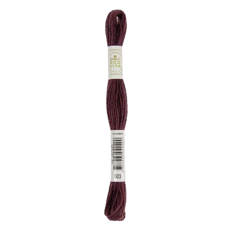 DMC #503 CARDINAL MADDER Eco Vita Organic Wool Hand Embroidery Floss 16m Skein