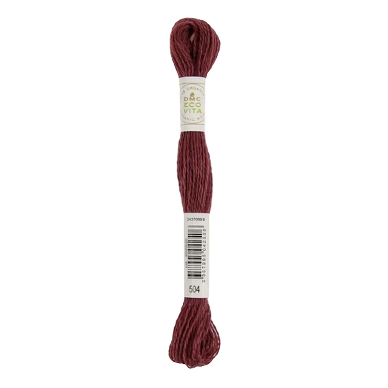 DMC #504 VERMEIL MADDER Eco Vita Organic Wool Hand Embroidery Floss 16m Skein