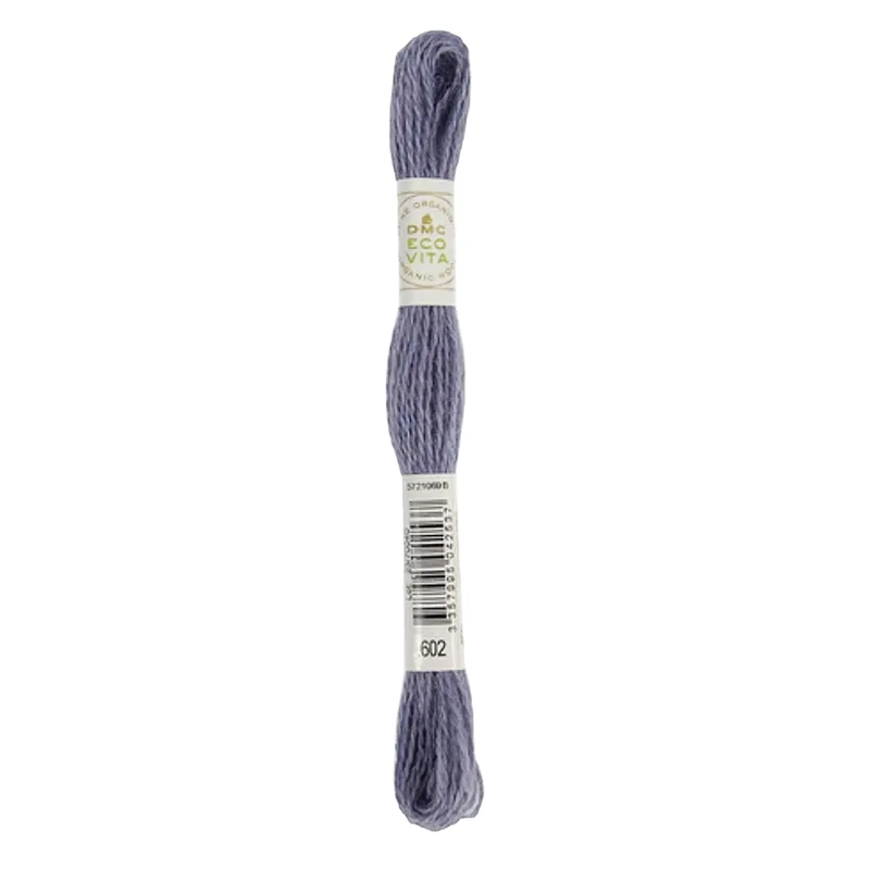 DMC #602 MIST INDIGO Eco Vita Organic Wool Hand Embroidery Floss 16m Skein
