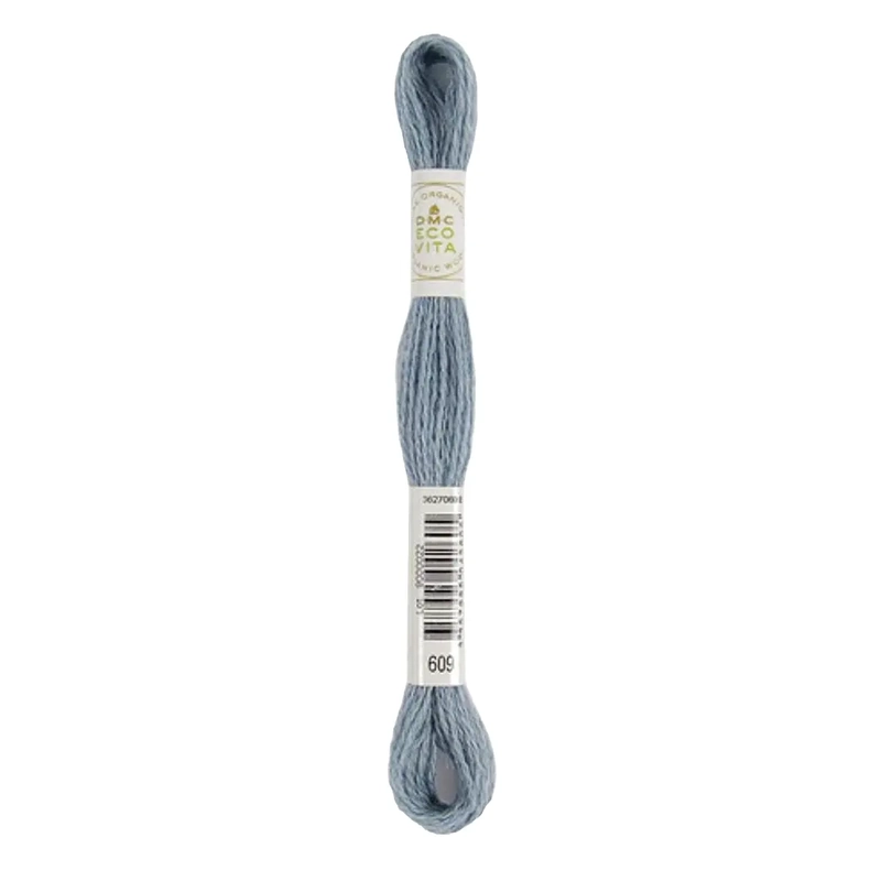 DMC #609 ARCTIC INDIGO Eco Vita Organic Wool Hand Embroidery Floss 16m Skein