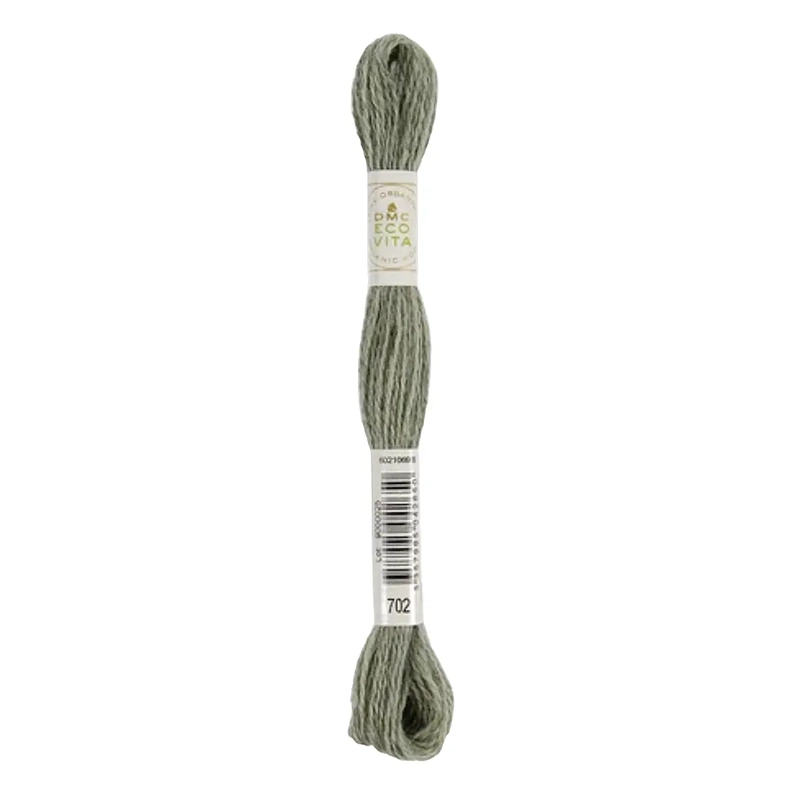 DMC #702 LICHEN WOALD Eco Vita Organic Wool Hand Embroidery Floss 16m Skein