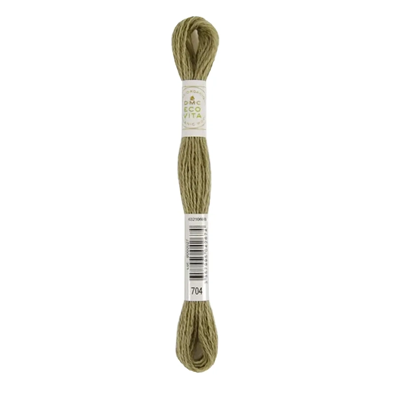 DMC #704 WILLOW WOALD Eco Vita Organic Wool Hand Embroidery Floss 16m Skein