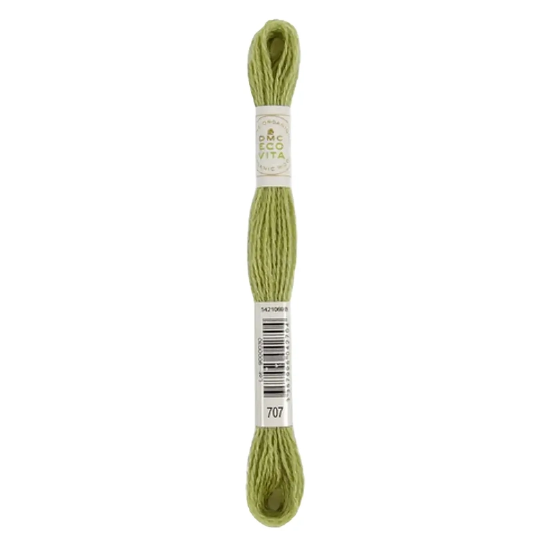 DMC #707 LIME WOALD Eco Vita Organic Wool Hand Embroidery Floss 16m Skein