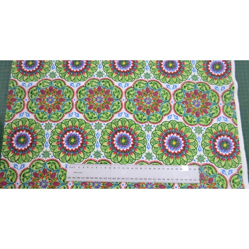 Cotton Fabric Per Metre, 110cm Wide, Anastasia Multi on White #3836.71