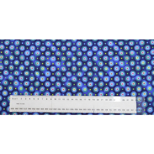 59cm REMNANT Cotton Fabric, 110cm Wide, Anastasia BLUE #3840.49