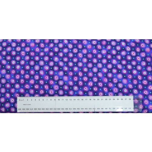 Clothworks Cotton Fabric, 110cm Wide, Anastasia PURPLE, 112cm REMNANT