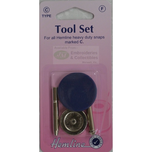 Hemline Snaps Heavy Duty Tool Set Type "C" 