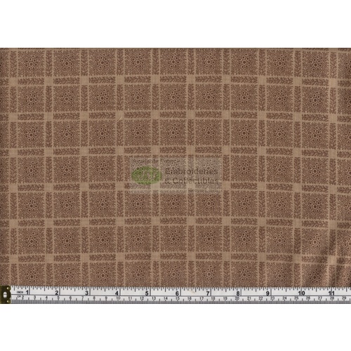 Chamberlain By Nancy Gere, 100% Cotton Print Fabric, Brown 110cm Wide Per 50cm