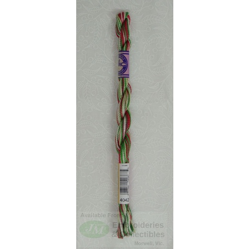DMC Perle Cotton Variations Size 5, 25m Skein, Colour 4042 VERY MERRY